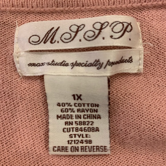 Max Studio Specialty Pink Bell Sleeve Top - Picture 3 of 5